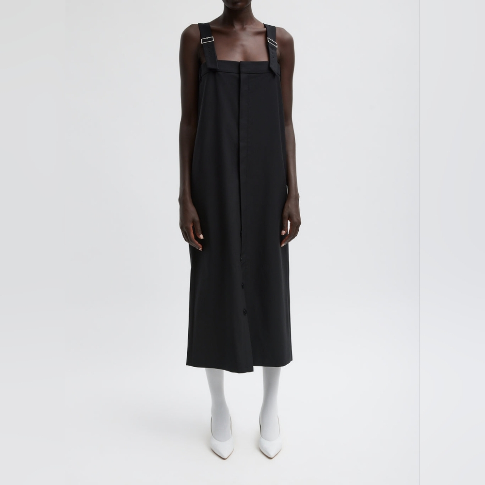 Tibi Black Convertible Overall Skirt